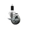 Service Caster 3.5'' Gray Poly Swivel 1-3/8'' Expanding Stem Caster with Brake SCC-EX20S3514-PPUB-TLB-138 - alternate 1